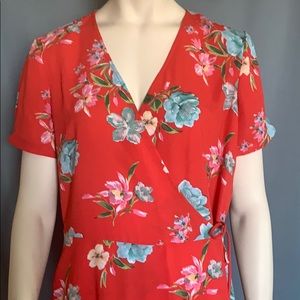 NWT floral wrap dress